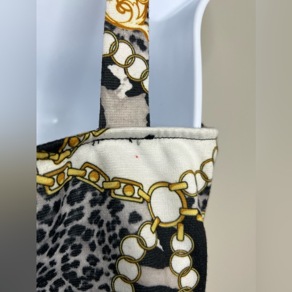 Zip front chainmail crop tank. Size large. - Picture 7 of 8